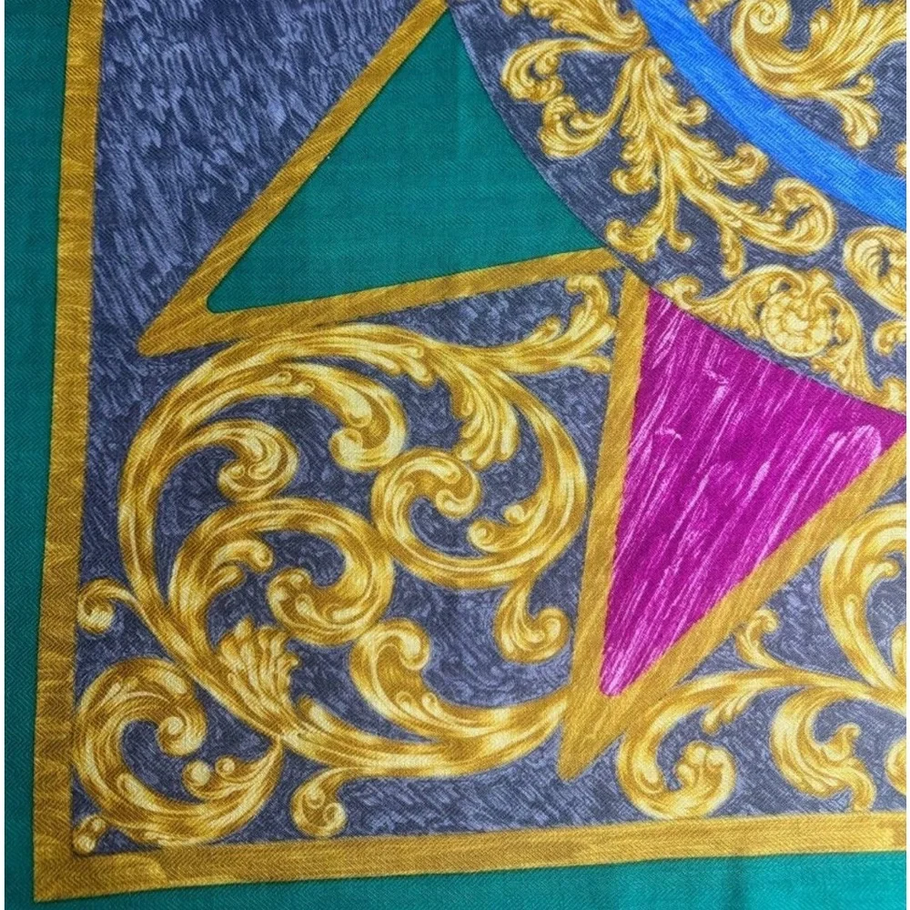 DIOR- Christian Dior large silk vibrant scarf 🧣